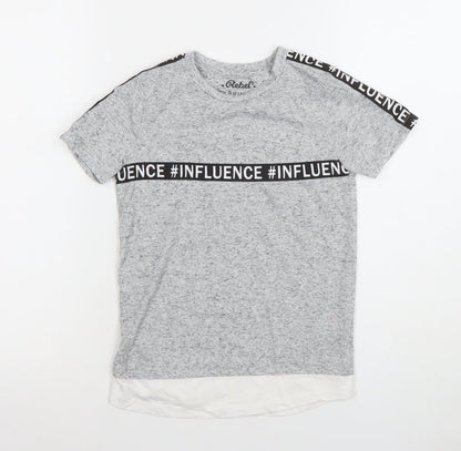 Boys UK Size 7-8 Years Primark Grey Basic T-Shirt