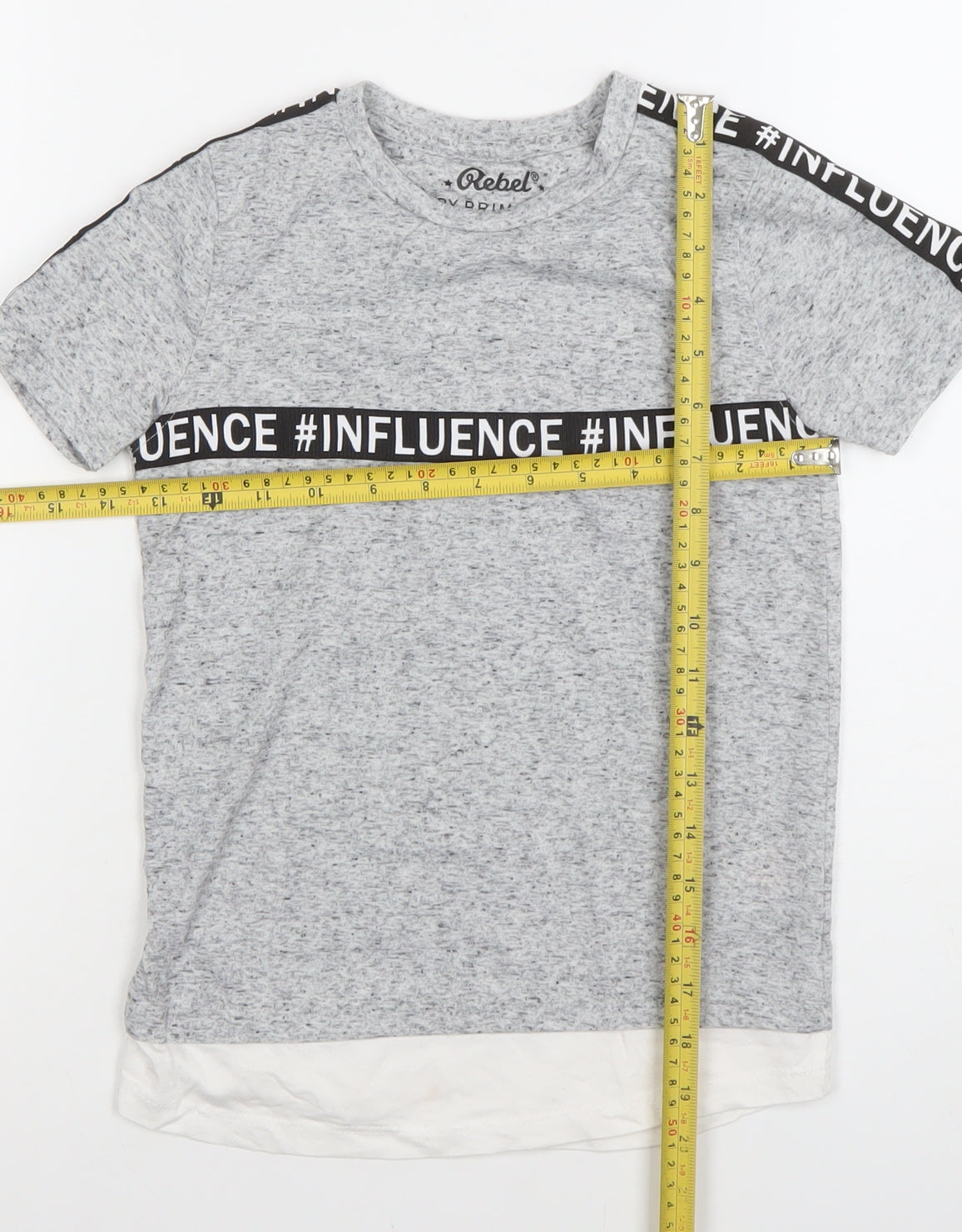Boys UK Size 7-8 Years Primark Grey Basic T-Shirt