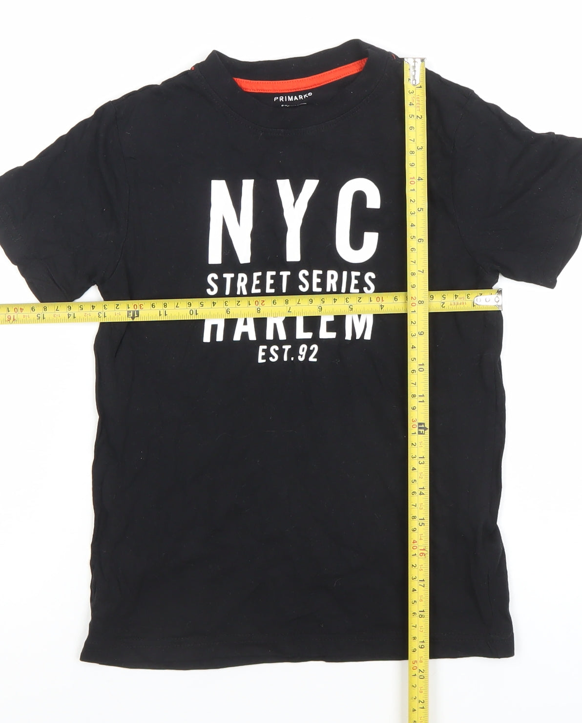 Boys UK Size 8-9 Years Primark Black Basic T-Shirt