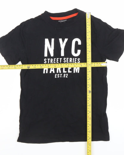 Boys UK Size 8-9 Years Primark Black Basic T-Shirt