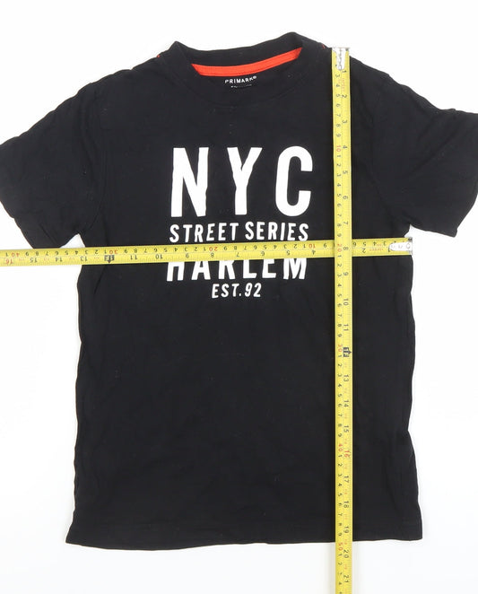 Boys UK Size 8-9 Years Primark Black Basic T-Shirt