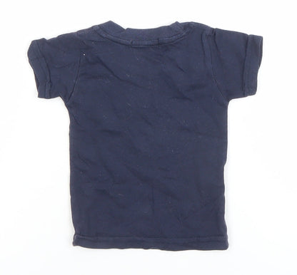 Star Venezia Blue Baby T-Shirt 12 Months Cotton Embroidered Graphic Top