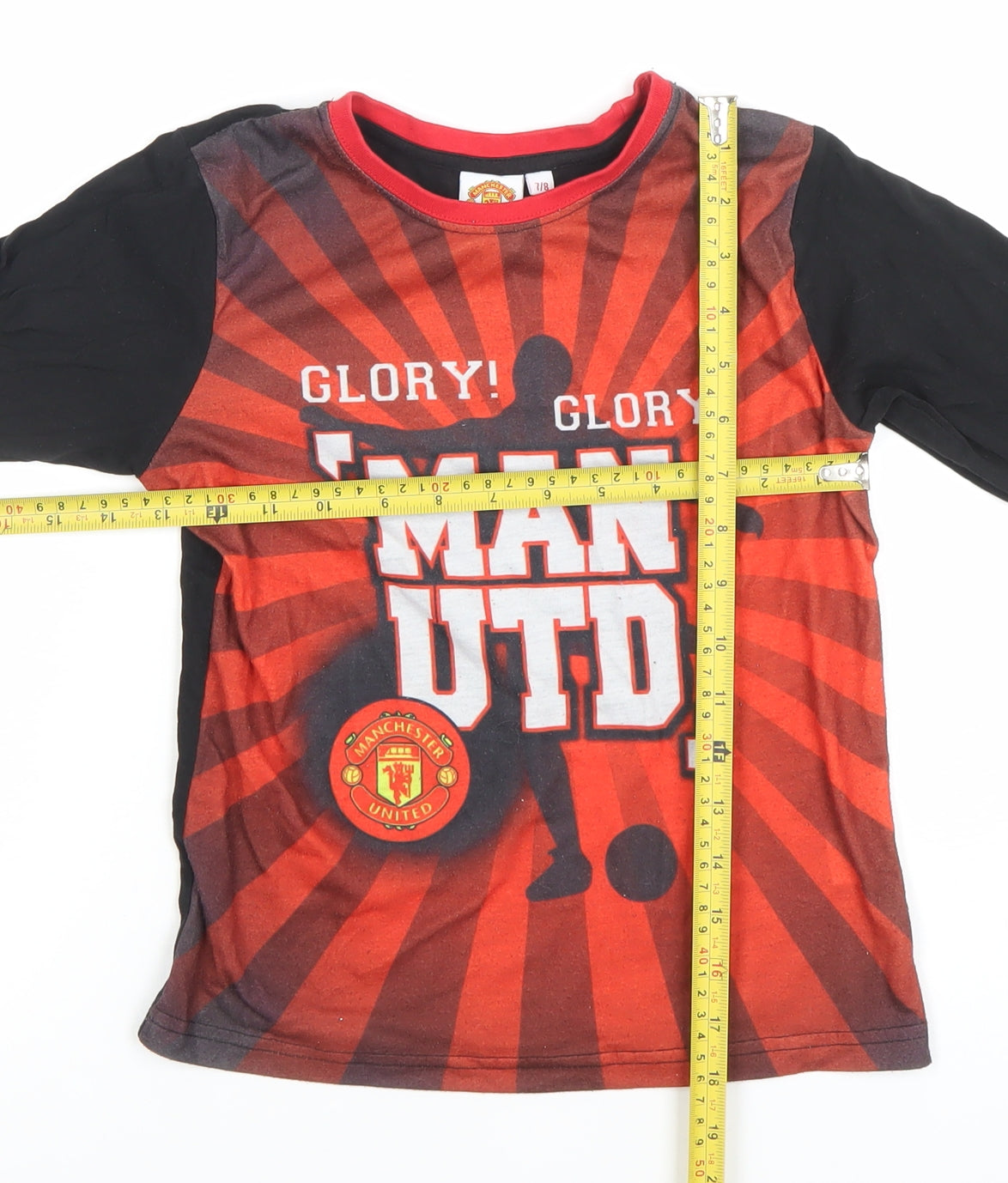 Boys UK Size 7-8 Years Manchester United Red Basic T-Shirt