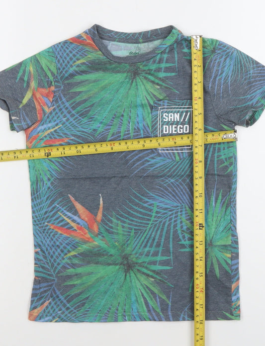 Rebel by Primark Boys Multicoloured Tropical Print T-Shirt 7 Years