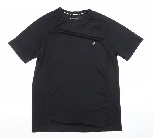 Workout Men's Black L Short Sleeve Active T-Shirt