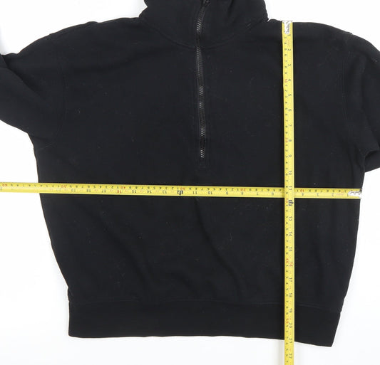 Dunnes Women Black 1/2 Zip Pullover Sweatshirt Size M