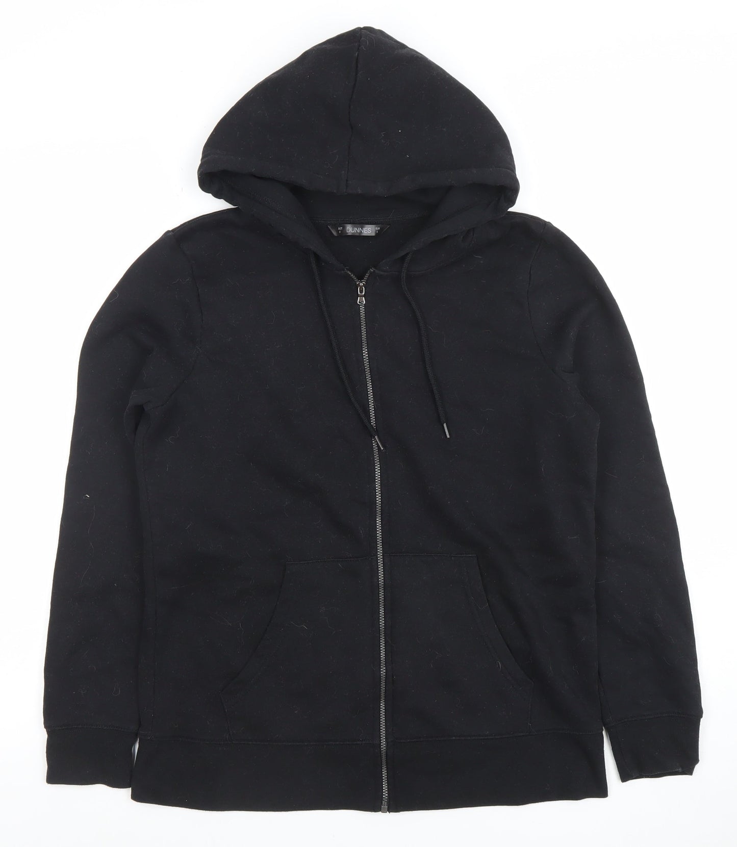 Dunnes Women's Black Full Zip Hoodie Size S Casual Cotton Blend