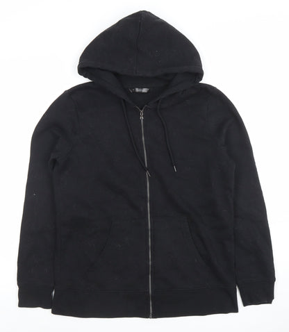Dunnes Women's Black Full Zip Hoodie Size S Casual Cotton Blend