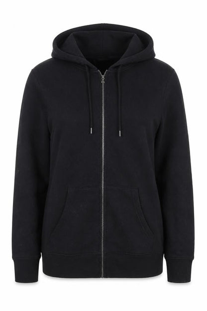 Womens UK Size S Dunnes Black Full Zip Hoodie