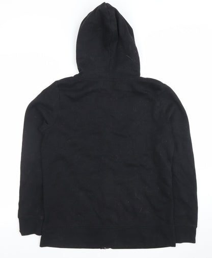 Dunnes Women's Black Full Zip Hoodie Size S Casual Cotton Blend