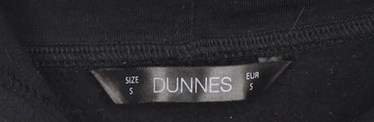 Dunnes Women's Black Full Zip Hoodie Size S Casual Cotton Blend