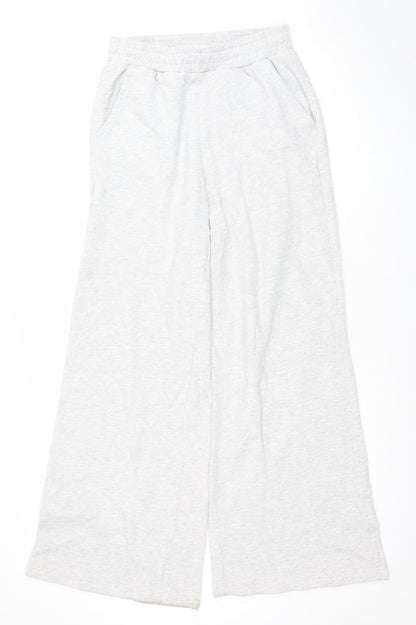 Bershka Women Grey Small Sweat Activewear Shorts Cotton Blend