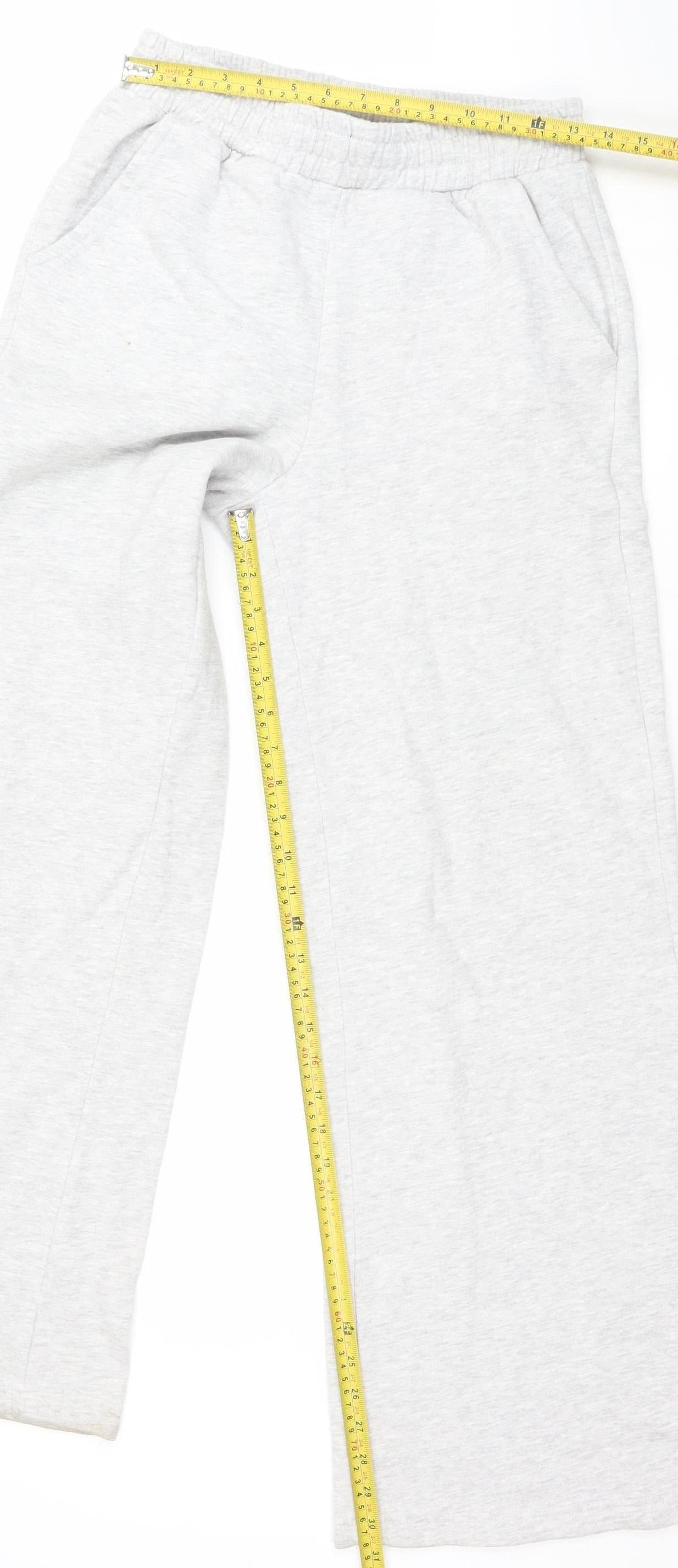 Bershka Women Grey Small Sweat Activewear Shorts Cotton Blend