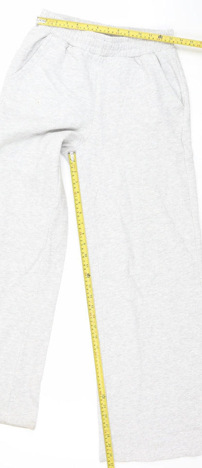 Bershka Women Grey Small Sweat Activewear Shorts Cotton Blend