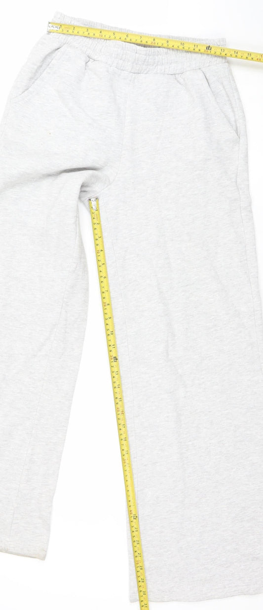 Bershka Women Grey Small Sweat Activewear Shorts Cotton Blend