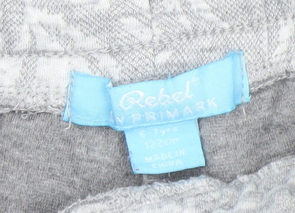 Rebel by Primark Boys Grey Sweat Shorts 5-7 Years Drawstring Pockets Summer