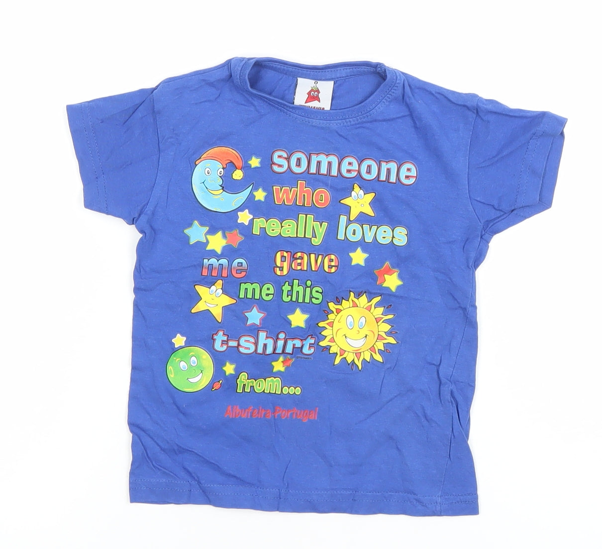 Texmania Blue Fun Graphic Print Cotton Baby T-Shirt 12 Months