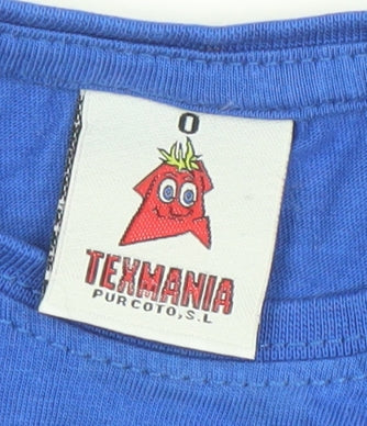 Texmania Blue Fun Graphic Print Cotton Baby T-Shirt 12 Months