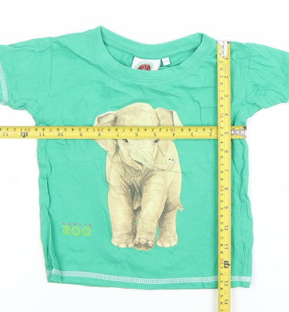Boys UK Size 3-4 Years Traditional Craftwear Green Basic T-Shirt