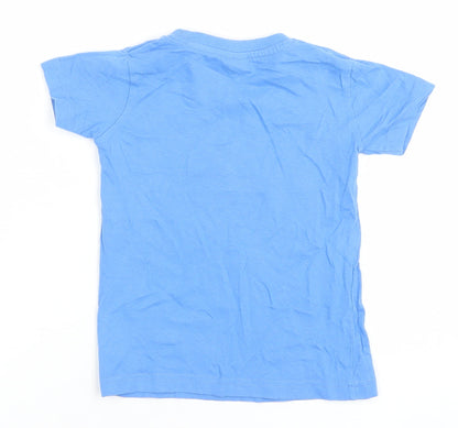 Texmania Boys Blue Cars Graphic Cotton T-Shirt 0-3 Months