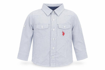Boys UK Size 2 Years U.S. Polo Assn. Blue Basic Button-Up