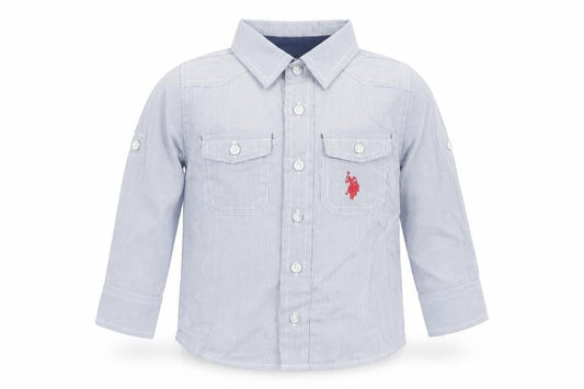 Boys UK Size 2 Years U.S. Polo Assn. Blue Basic Button-Up