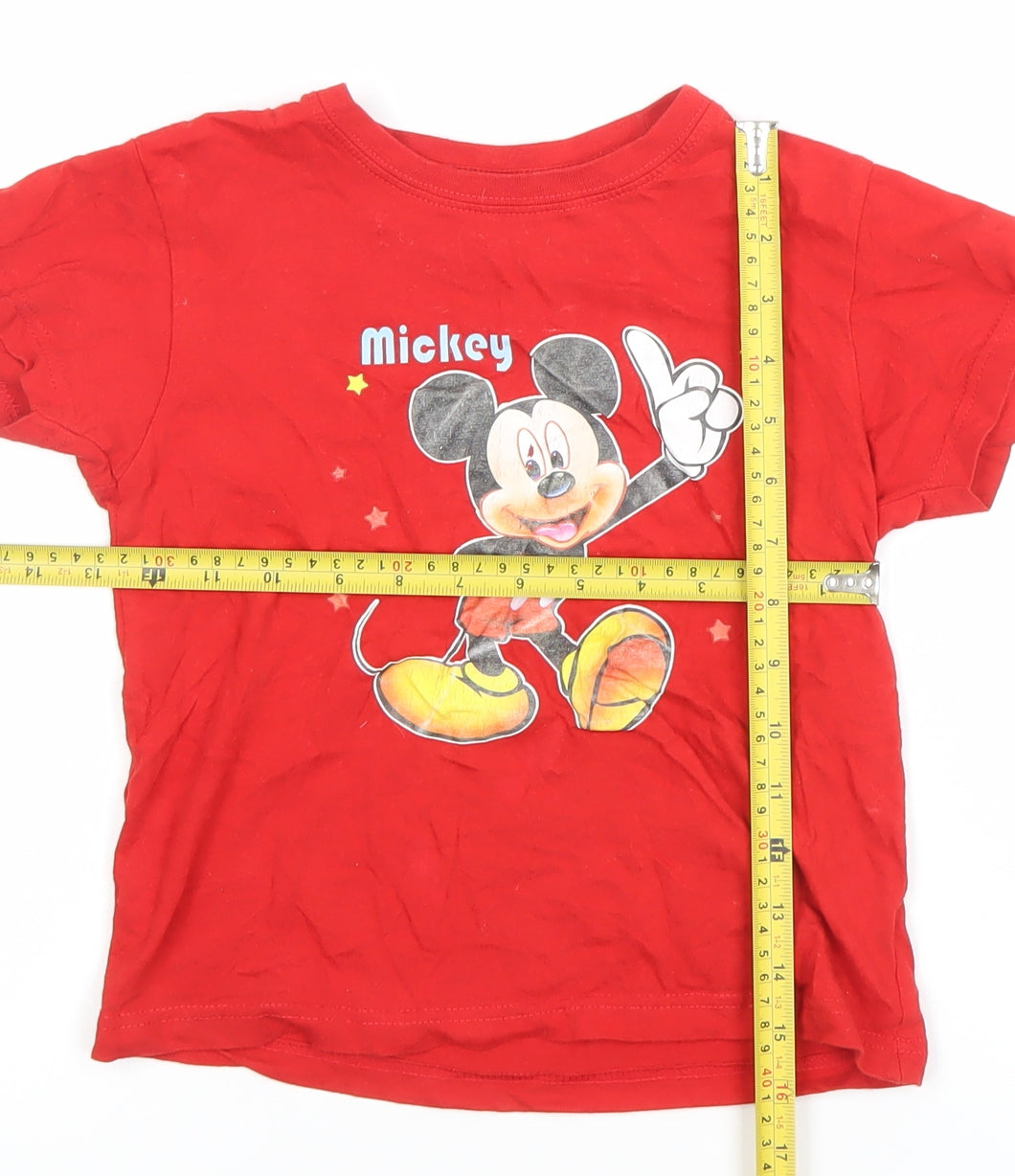 Boys UK Size 5-6 Years Roly Red Basic T-Shirt