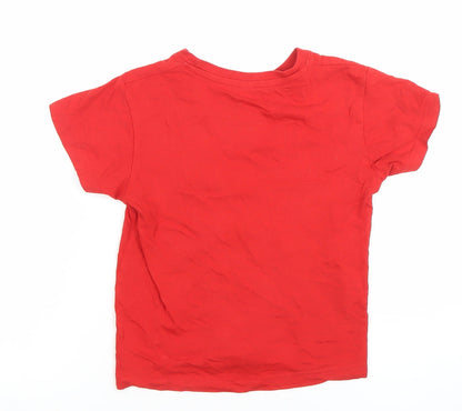 Boys UK Size 5-6 Years Roly Red Basic T-Shirt