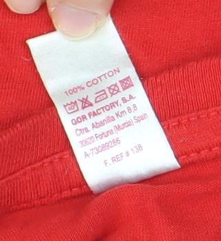 Boys UK Size 5-6 Years Roly Red Basic T-Shirt