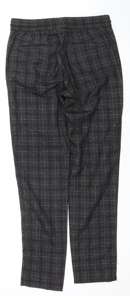 River Island Men's Black Check Slim Fit Joggers 32W 34L