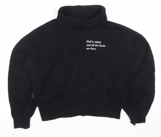 Womens UK Size XS PLNY LALA Black Pullover Sweatshirt