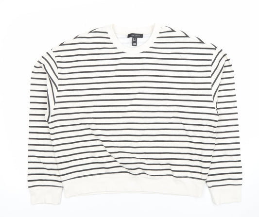 Womens UK Size M New Look White Pullover Sweatshirt