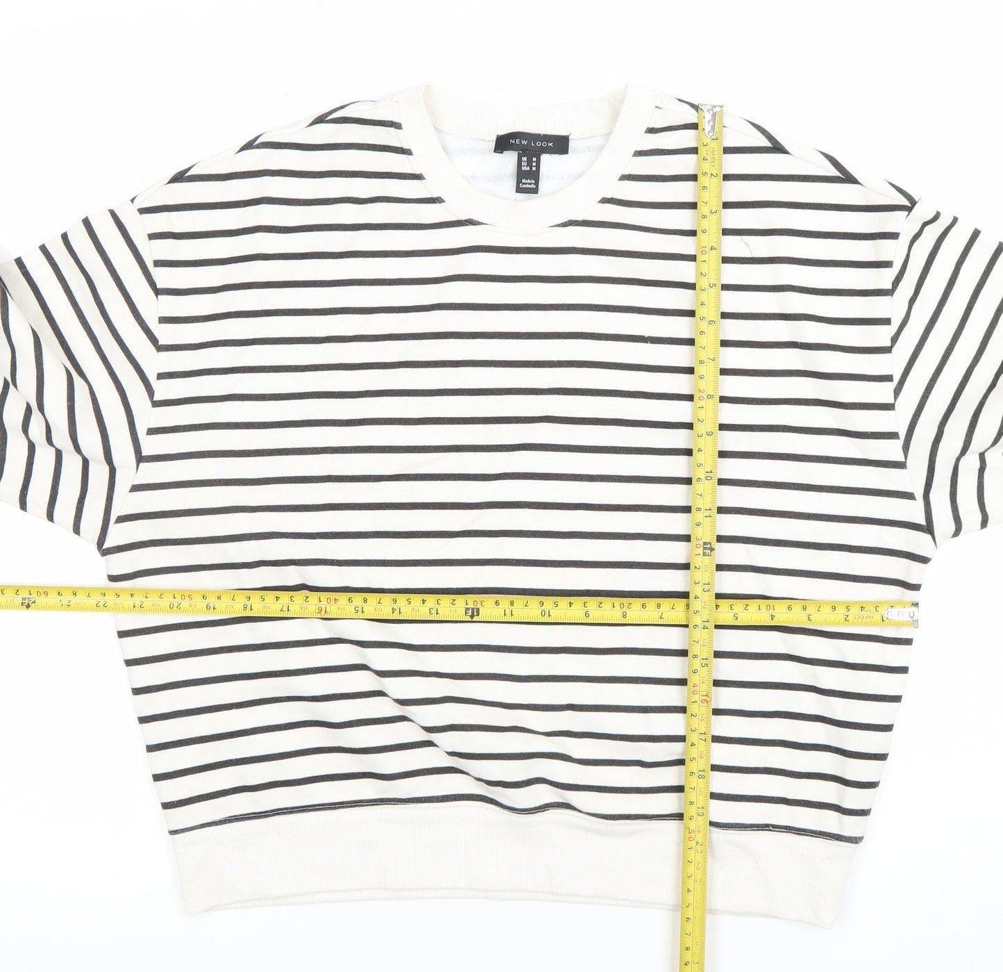 Womens UK Size M New Look White Pullover Sweatshirt