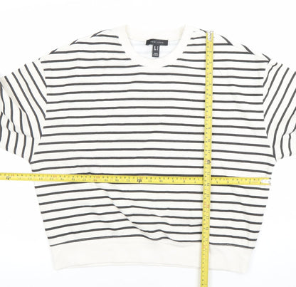 Womens UK Size M New Look White Pullover Sweatshirt