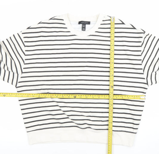 Womens UK Size M New Look White Pullover Sweatshirt