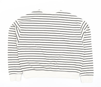 Womens UK Size M New Look White Pullover Sweatshirt
