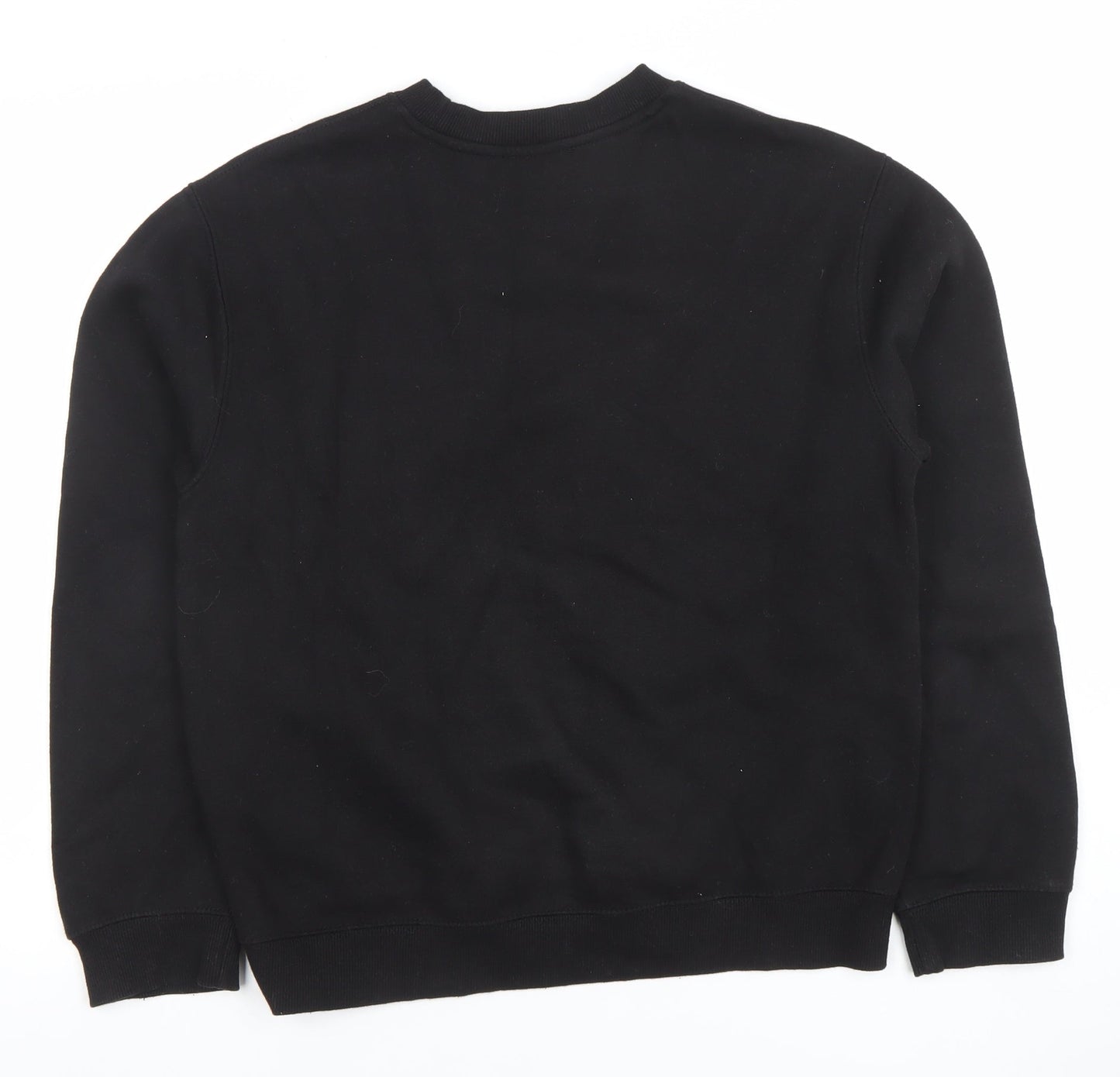 ZARA Men's Black Crew Neck Sweatshirt Size S Regular Fit