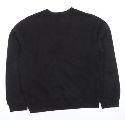 ZARA Men's Black Crew Neck Sweatshirt Size S Regular Fit