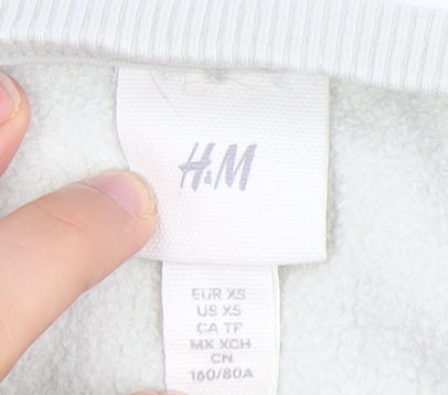 Womens UK Size XS H&M Beige Pullover Sweatshirt