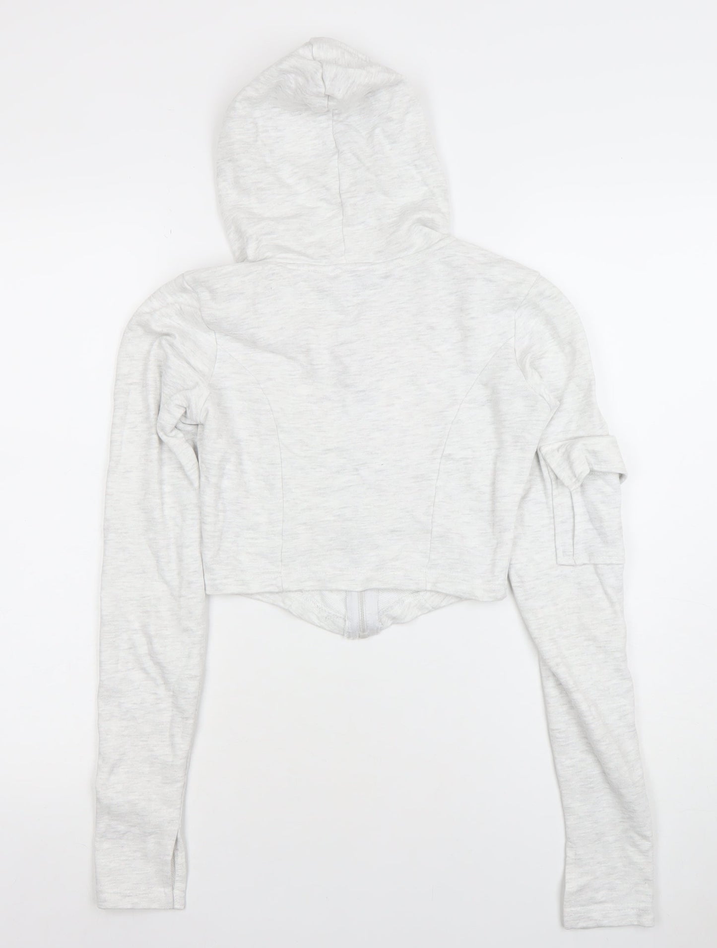 Womens UK Size XS Rising Grey Full Zip Hoodie