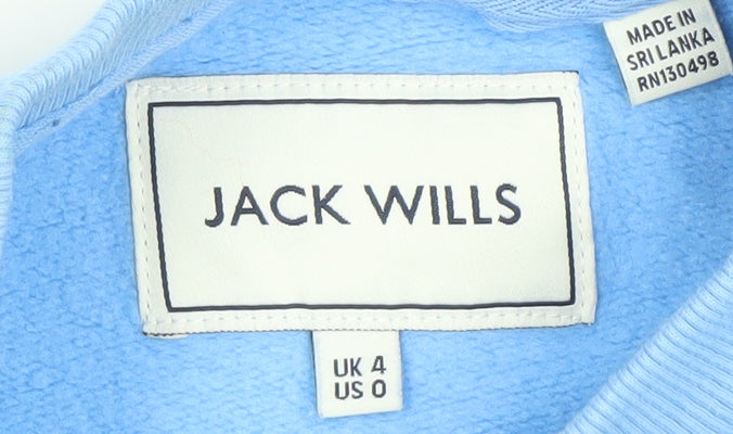 Womens UK Size 4 Jack Wills Blue Pullover Sweatshirt