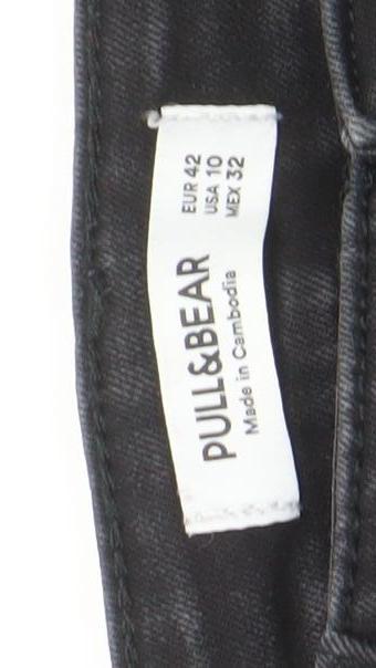 Pull&Bear Women Black Skinny Jeans Size 14 Slim Fit Denim