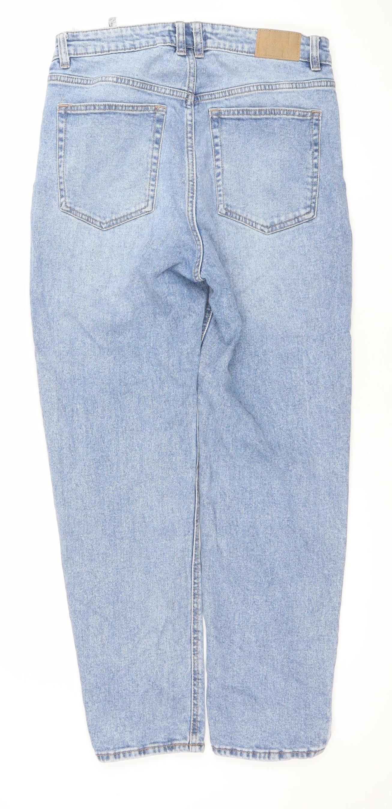 PULL&BEAR Women Blue Size 14 High Rise Mom Jeans