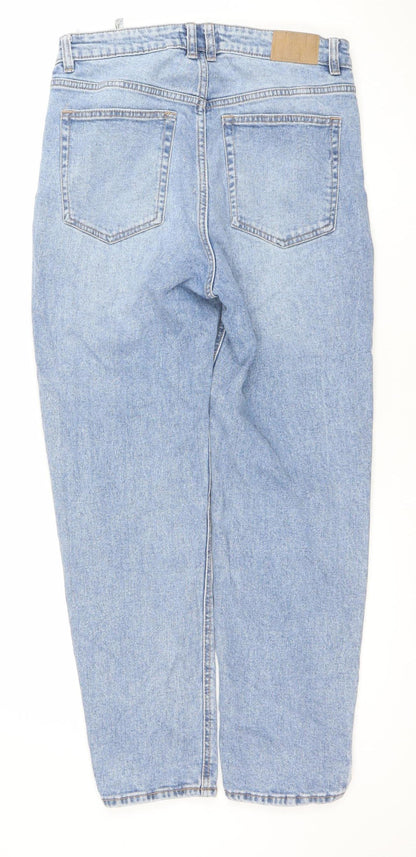 PULL&BEAR Women Blue Size 14 High Rise Mom Jeans