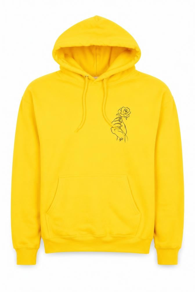 Mens UK Size S ATC The Authentic T-Shirt Company Yellow Pullover Hoodie