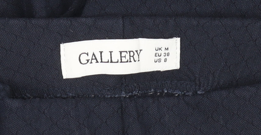 Womens UK Size M Gallery Regular Fit Cropped Blue Trousers