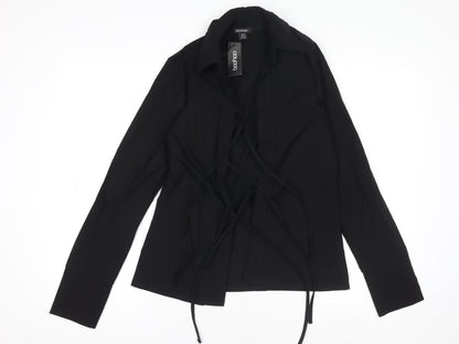 Boohoo Women’s Black Size 10 Long Sleeve Slim Fit Suit Top