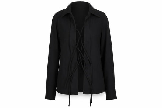 Womens UK Size 10 Boohoo Regular Black Suit Top