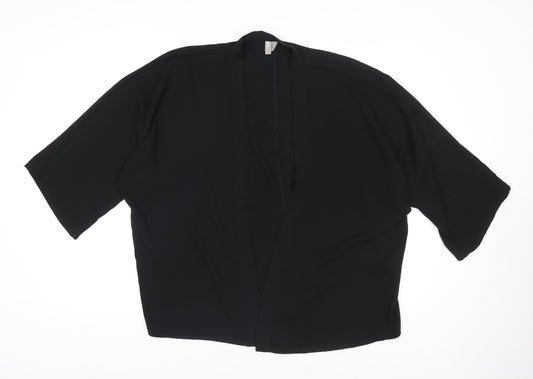 ASOS DESIGN Women’s Black Kimono Style 3/4 Sleeve Blouse Size 12