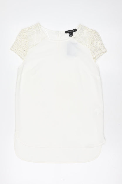 Womens UK Size 8 Atmosphere Ivory Classic Blouse